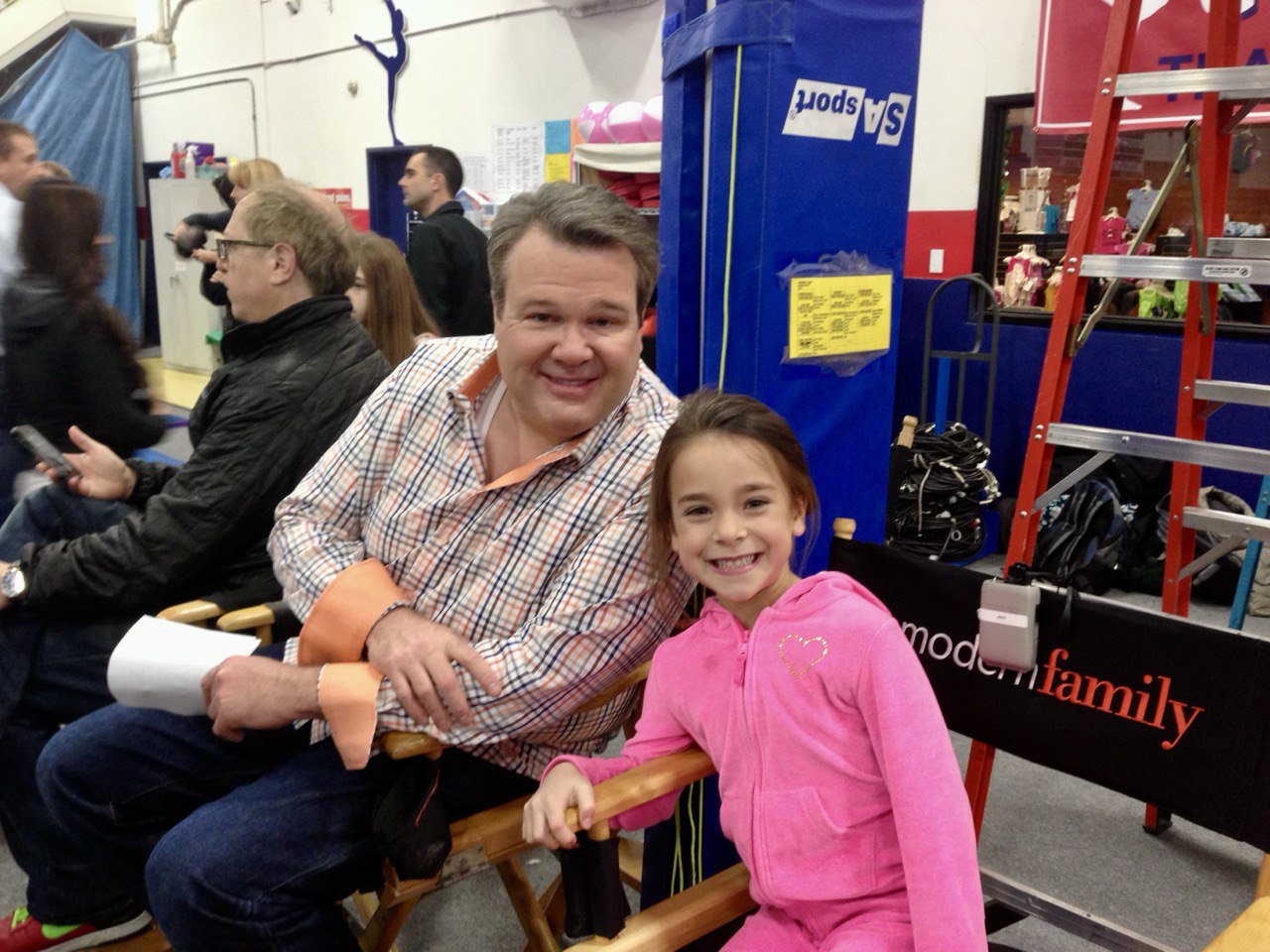 Young child actor on set